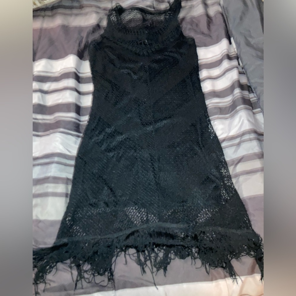 Black Fringe Dress